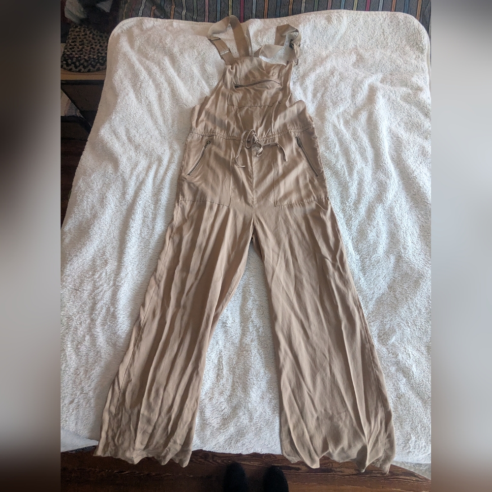 POL nwt tan overalls sz S 100% tencel